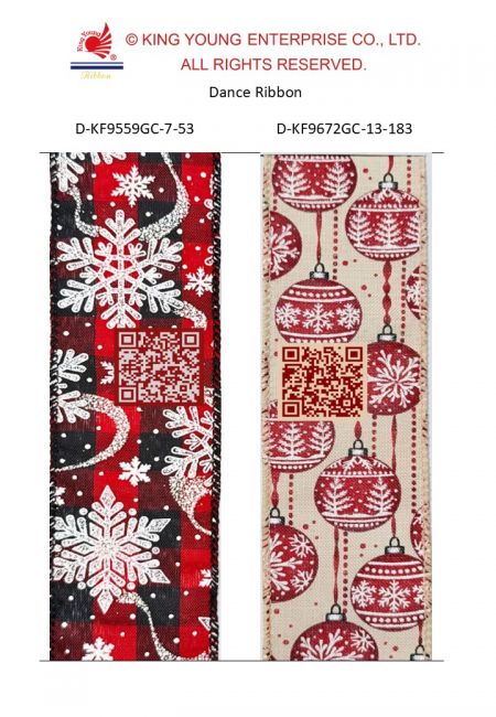AI Dace Ribbon-Snowflakes and Ornaments deocr